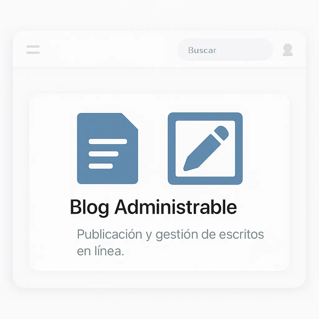 Blog Administrable